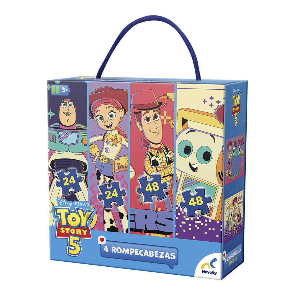 Rompecabezas 4 en 1 Toy Story 5 | 2 Puzzles de 24 y 48 Piezas Novelty