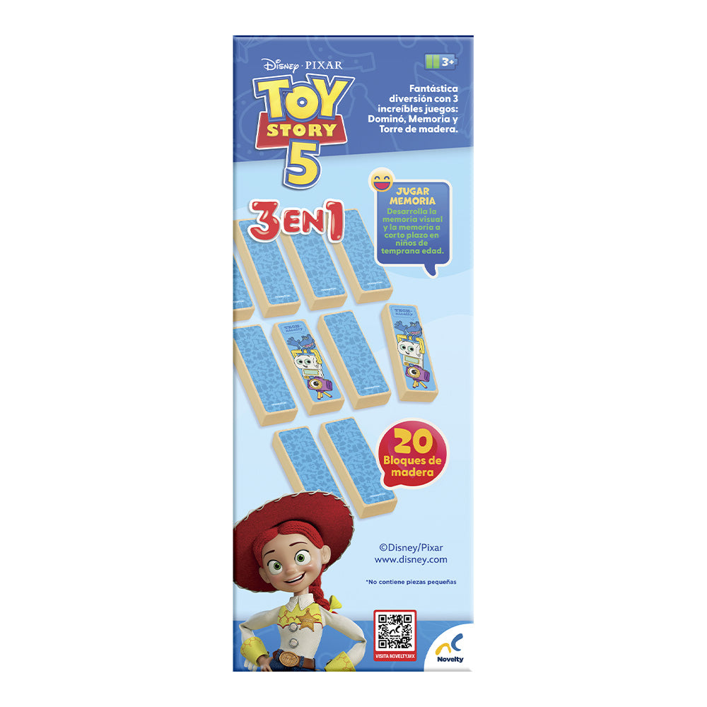 Torre de Madera 3 en 1 Toy Story 5 | Dominó y Memoria Novelty