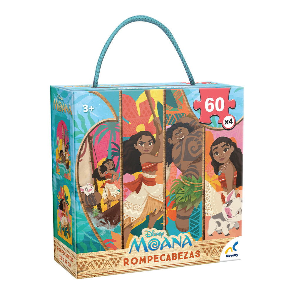 Rompecabezas 4 en 1 Moana 60 Piezas | Set Infantil Disney