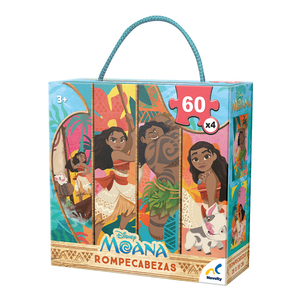 Rompecabezas 4 en 1 Moana 60 Piezas | Set Infantil Disney