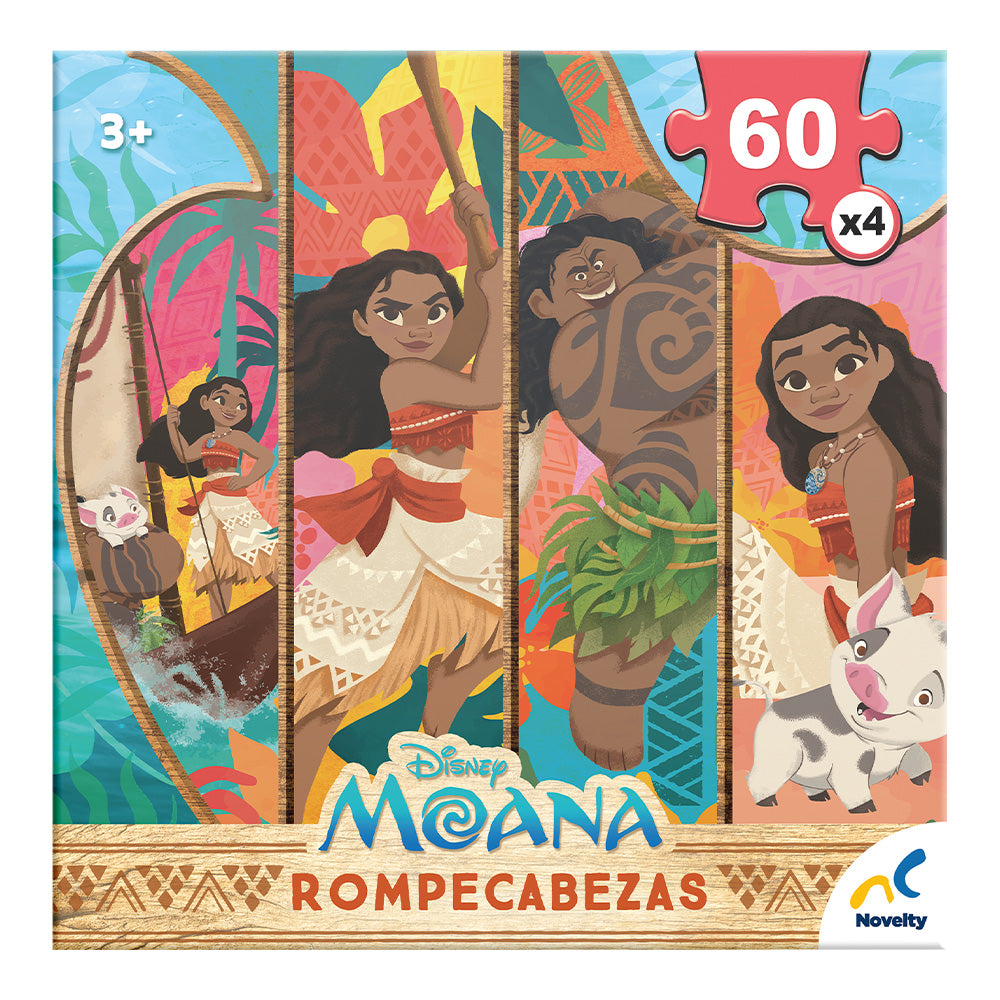 Rompecabezas Moana 4 en 1 60 Piezas