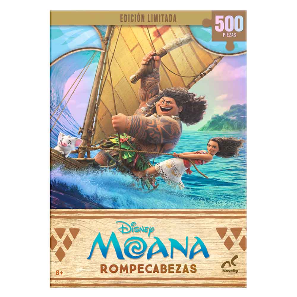 Compra el Rompecabezas Moana Edición Limitada 500 piezas. Ideal para fans Disney, reto intermedio y perfecto para armar y exhibir.