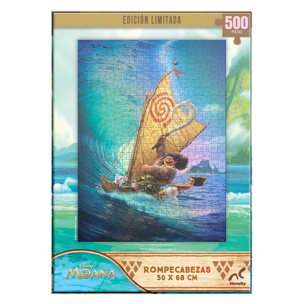 Compra el Rompecabezas Moana Edición Limitada 500 piezas. Ideal para fans Disney, reto intermedio y perfecto para armar y exhibir.
