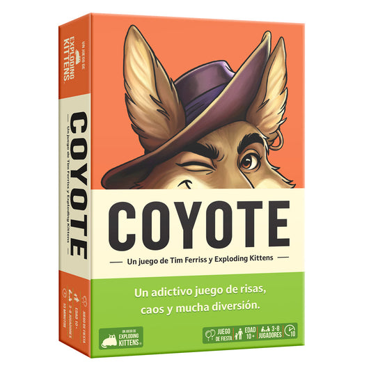 Juego de Cartas Exploding Kittens Coyote | Party Game de Ritmo y Memoria