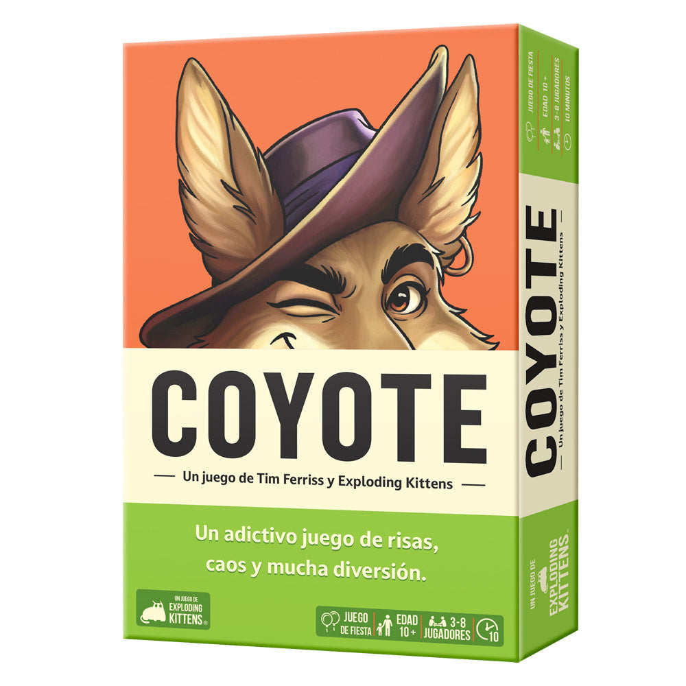 Juego de Cartas Exploding Kittens Coyote | Party Game de Ritmo y Memoria