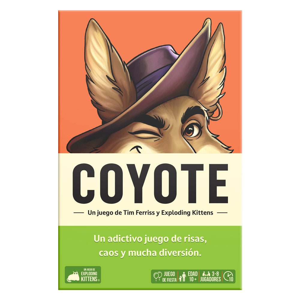 Juego de Cartas Exploding Kittens Coyote | Party Game de Ritmo y Memoria