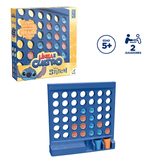 Juego De Mesa Linea De 4 Stitch Caja De Carton