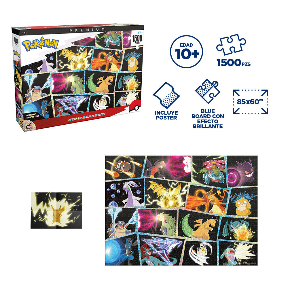 Rompecabezas Pokémon 1500 Piezas | Puzzle 85 x 60 cm Novelty