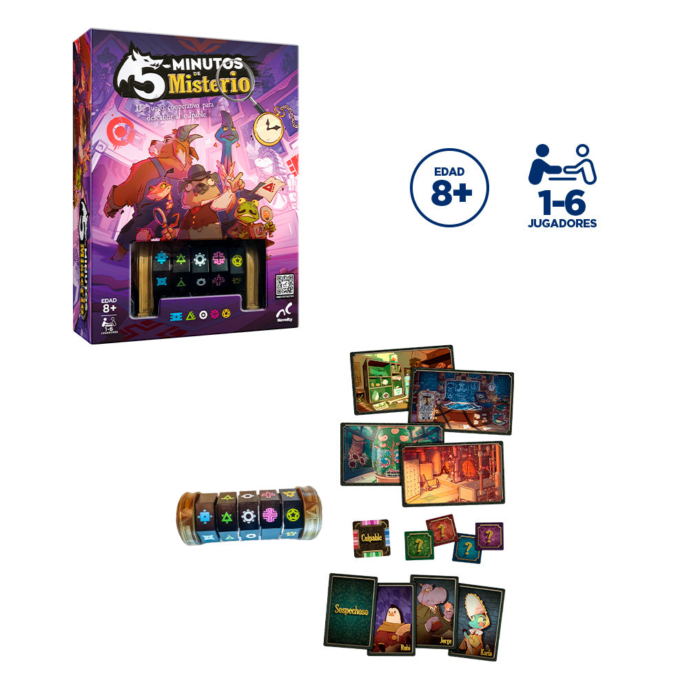 5 Minutos de Misterio | Juego de Mesa Cooperativo Novelty