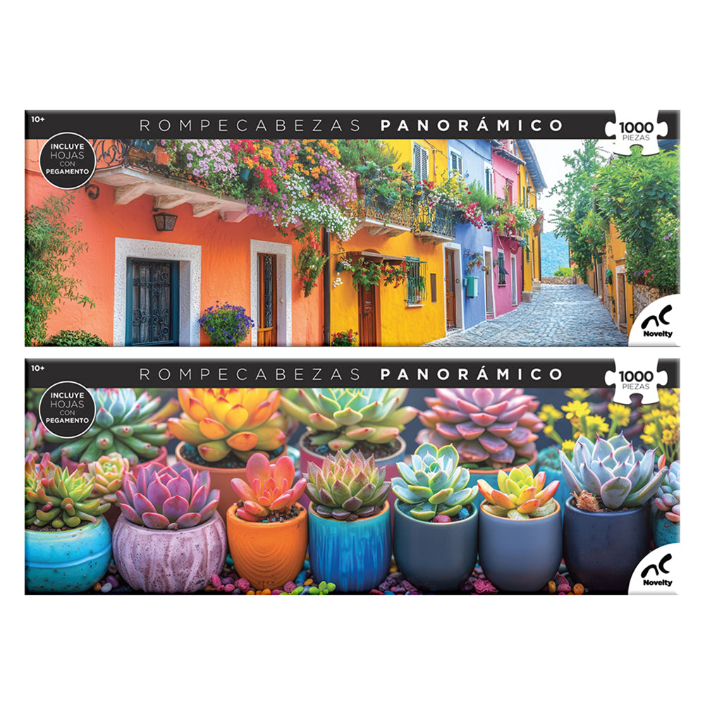 Rompecabezas Novelty Panorámico Suculentas 2 Pack 1000 Piezas