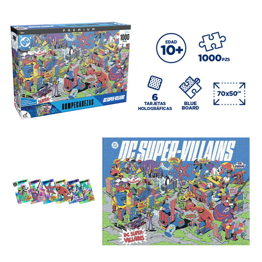 Rompecabezas Premium Villanos DC 1000 Piezas Caja Carton