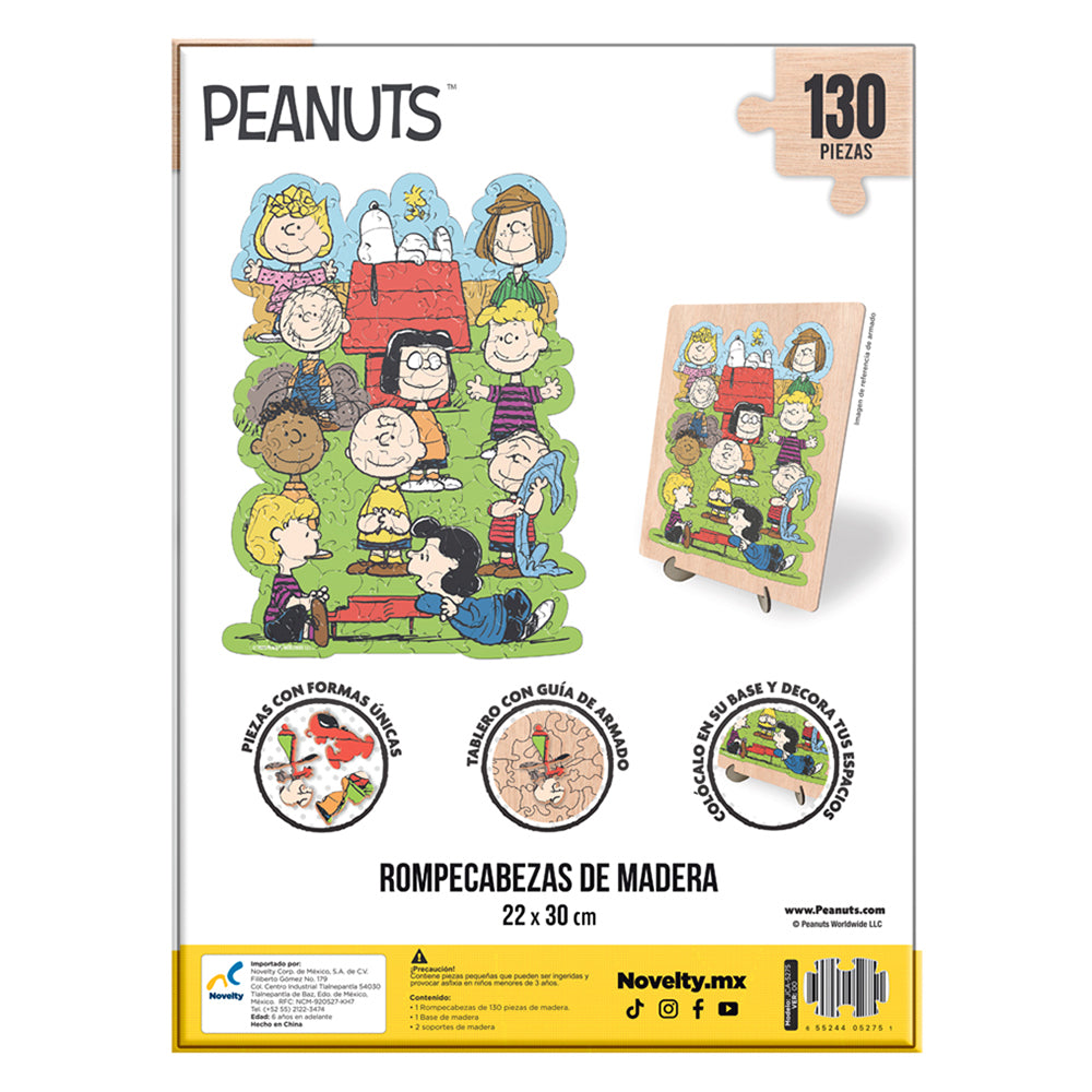 Rompecabezas De Madera Piezas Con Forma Peanuts 130 Piezas