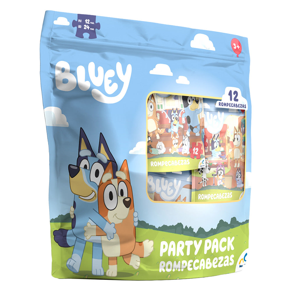 Rompecabezas Bluey Party Pack 12 Rompecabezas