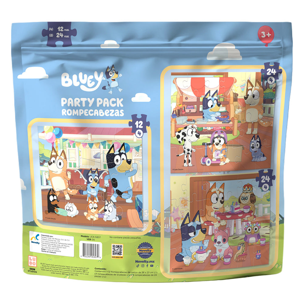 Rompecabezas Bluey Party Pack 12 Rompecabezas