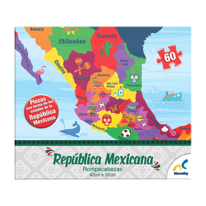 Rompecabezas republica mexicana 60 pzas