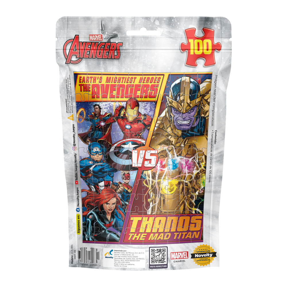 Rompecabezas Avengers Bolsa Foil 100 Piezas
