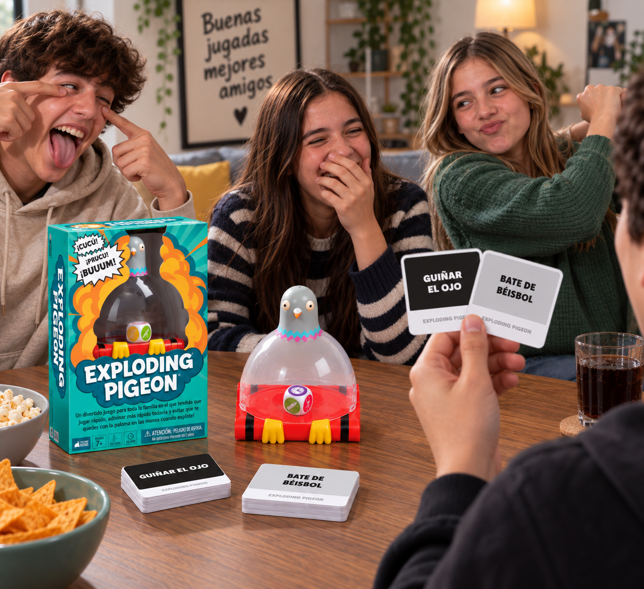 Juego de cartas Exploding Kittens Pigeon