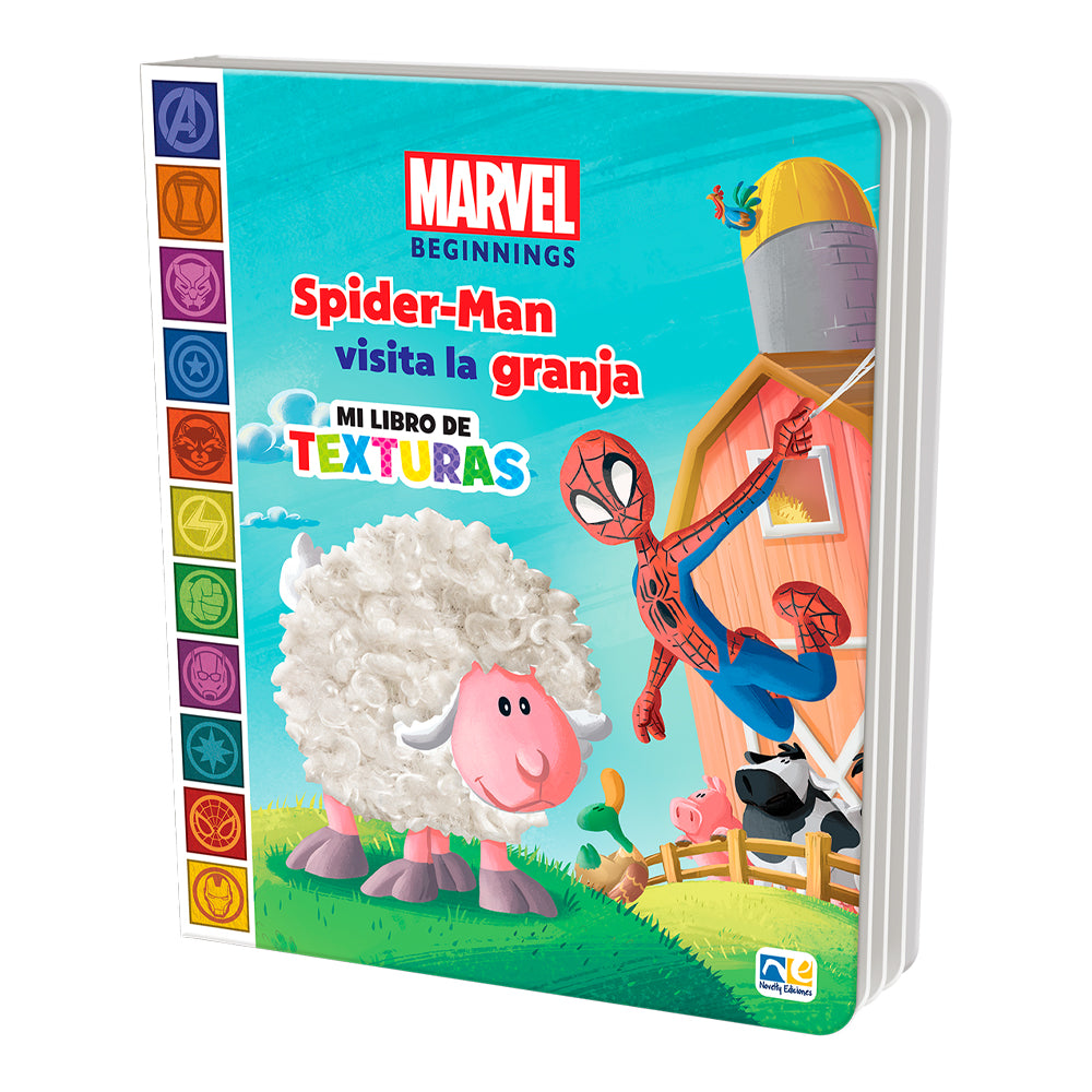 Libro Spider-Man de Texturas | Libro Sensorial Infantil Marvel Novelty