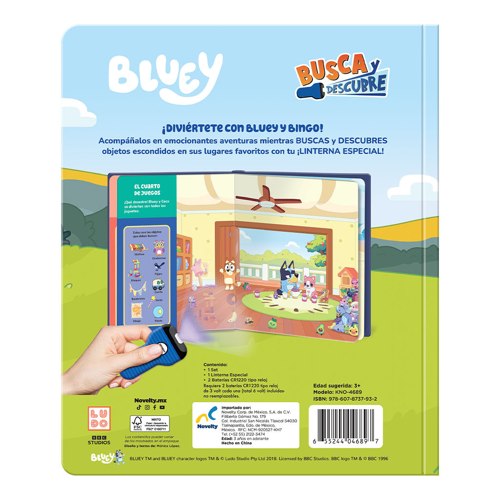 Libro de Actividades Bluey – Busca y Descubre con Linterna | Novelty