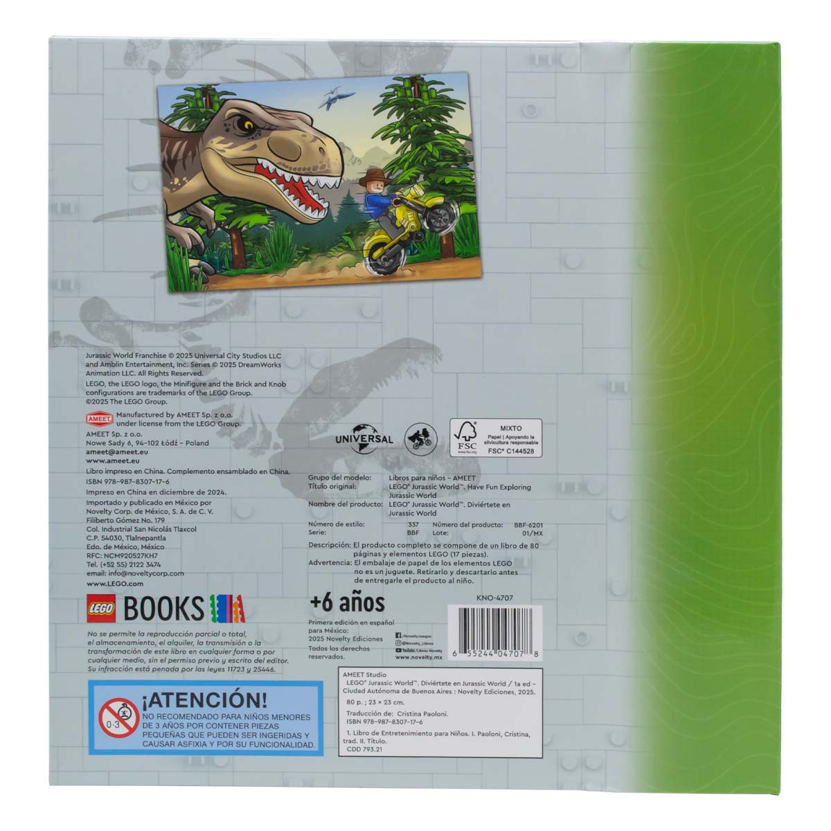 LIBRO DE ACTIVIDADES LEGO JURASSIC WORLD
