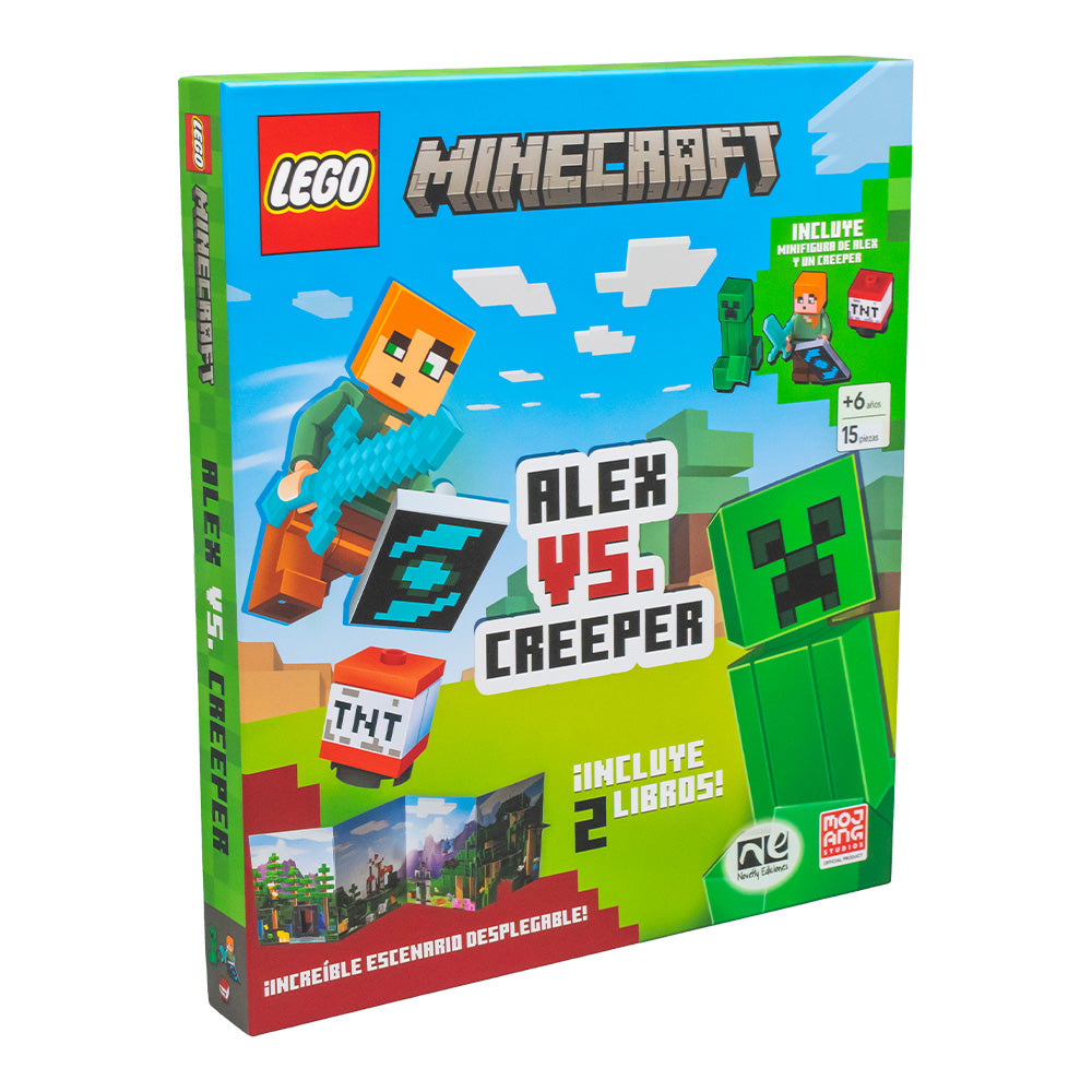 Libro LEGO Minecraft Alex vs Creeper | Set con Figura y Libros