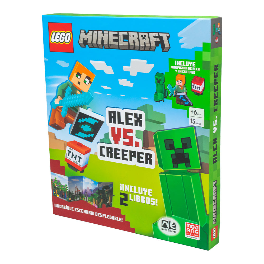Libro LEGO Minecraft Alex vs Creeper | Set con Figura y Libros Novelty