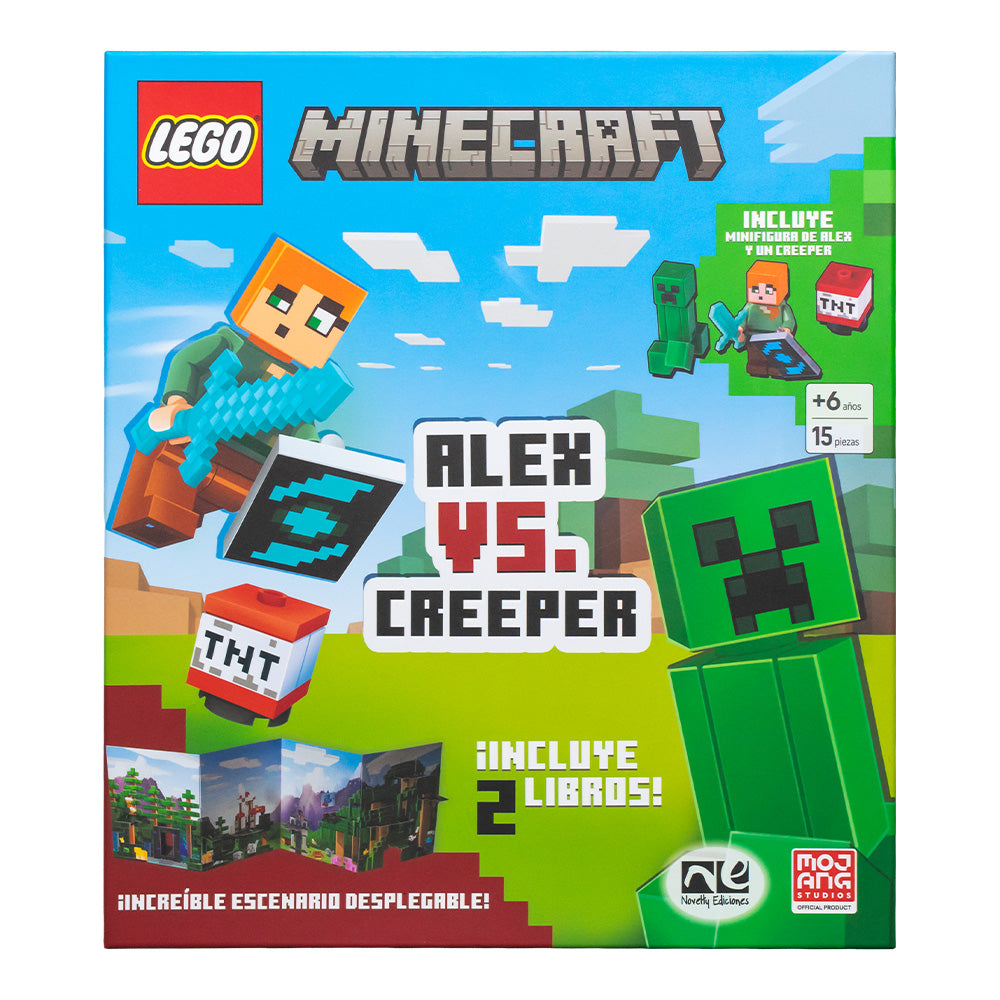 Libro LEGO Minecraft Alex vs Creeper | Set con Figura y Libros Novelty