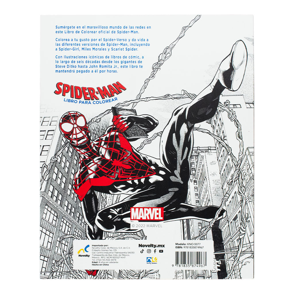 Libro para Colorear Spider-Man | Edición Coleccionistas Marvel