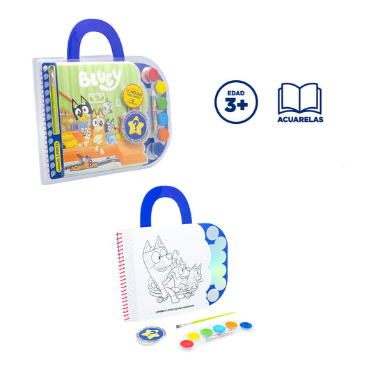 Libro para Pintar Bluey Cuentos y Acuarelas