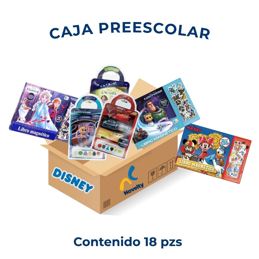 Caja Preescolar Disney | Kit Educativo con 18 Piezas