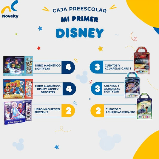 Caja Preescolar Disney | Kit Educativo con 18 Piezas