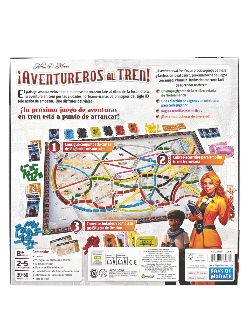 Juego de Mesa ¡Aventureros al Tren! - Asmodee