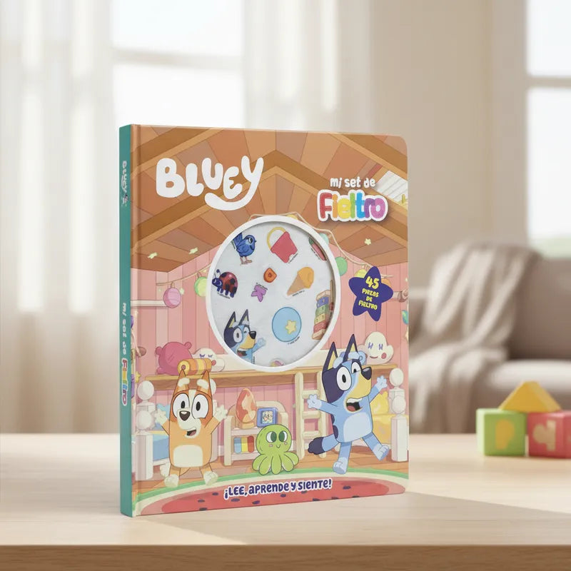 Libro Bluey Sensorial De Fieltro
