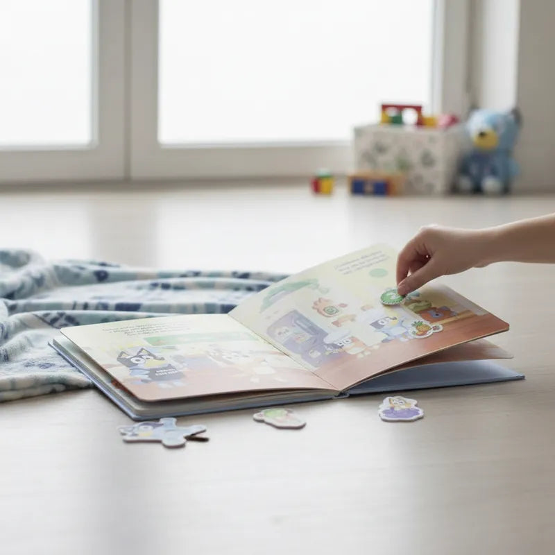 Libro Bluey Sensorial de Fieltro | Libro Educativo Infantil con Piezas