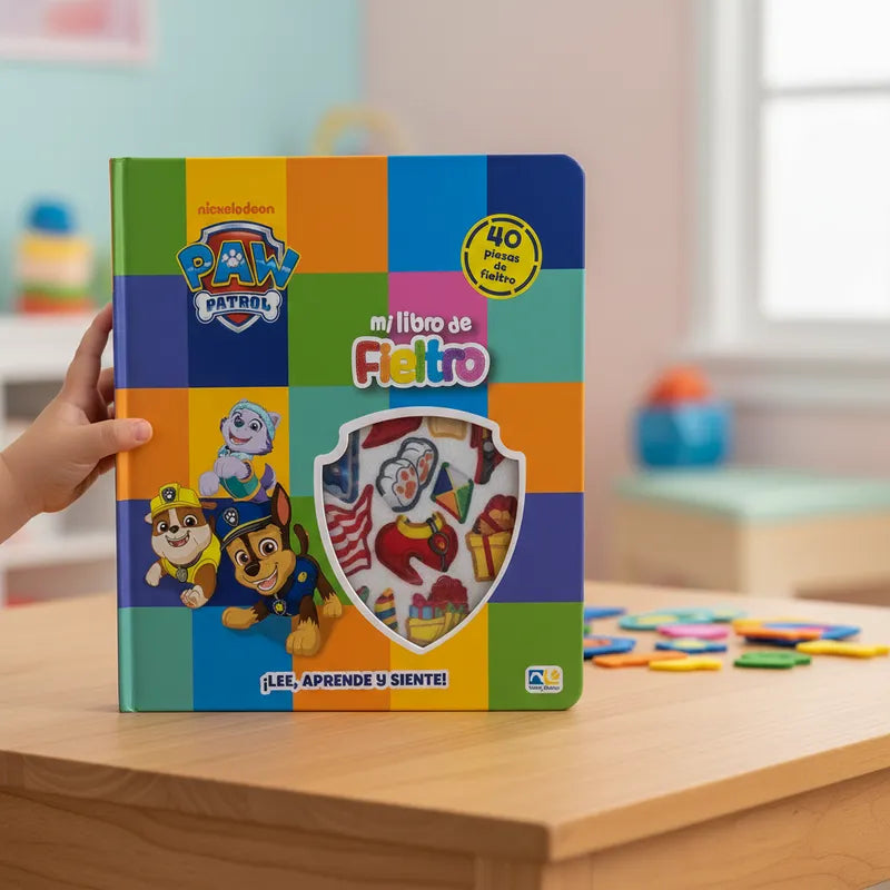Libro Paw Patrol Sensorial de Fieltro | Libro Educativo Infantil Didáctico