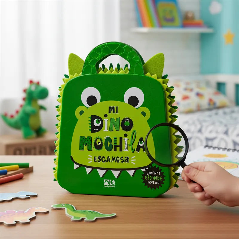 Mi Dino Mochila Libro Interactivo Con Dinosaurios