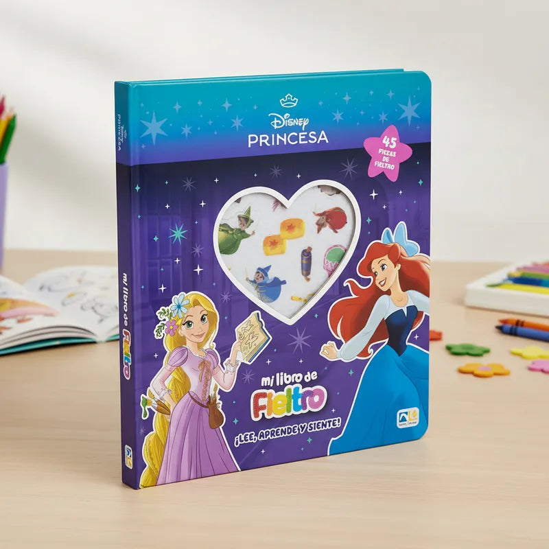 Libro Princesas Sensorial de Fieltro | Libro Educativo Infantil con Piezas