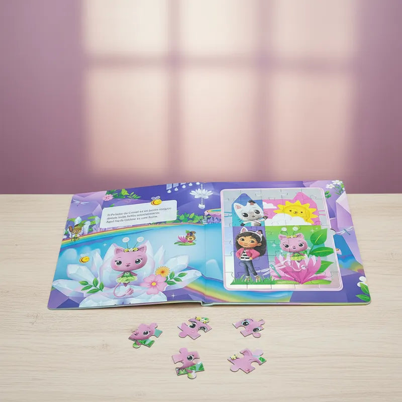 Libro de Rompecabezas Gabby’s Dollhouse | 8 Rompecabezas Infantiles Educativos