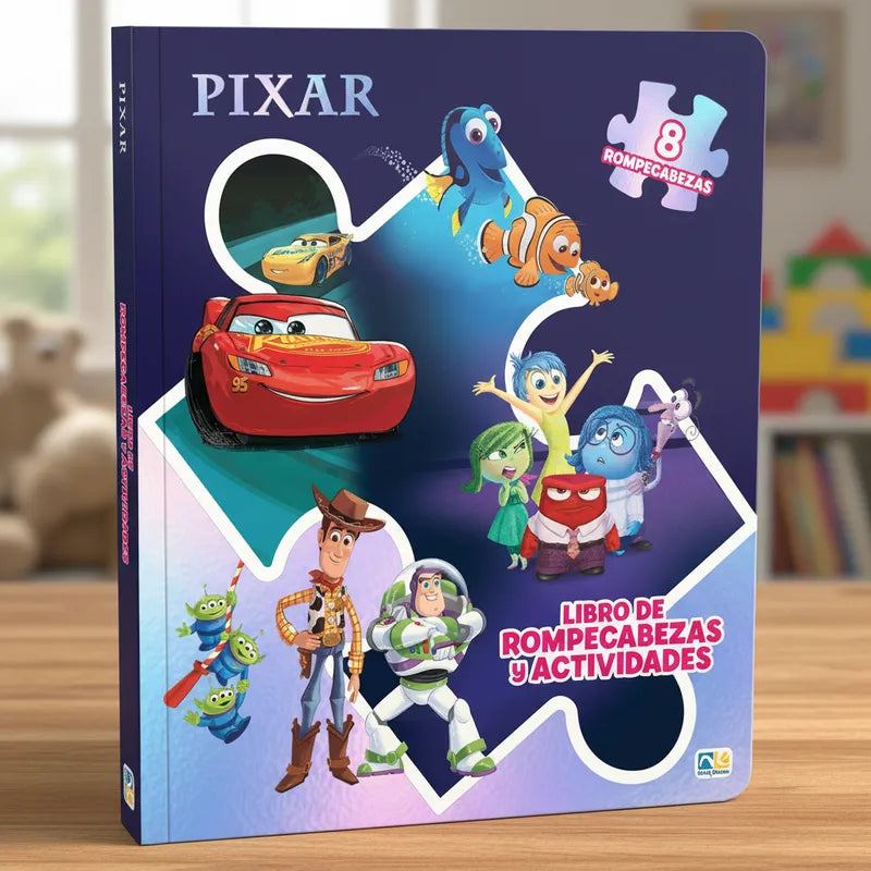 Libro Disney Pixar de Actividades y Rompecabezas | Juegos Educativos Infantiles