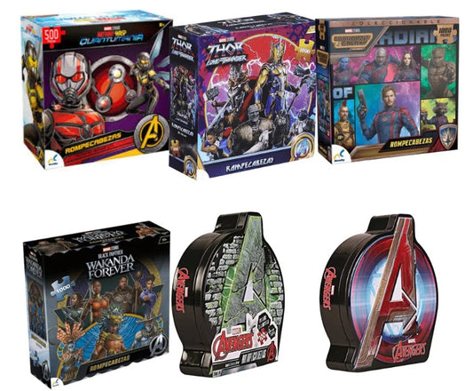 Marvel En Familia: 5 Rompecabezas Coleccionables 2000 Pz