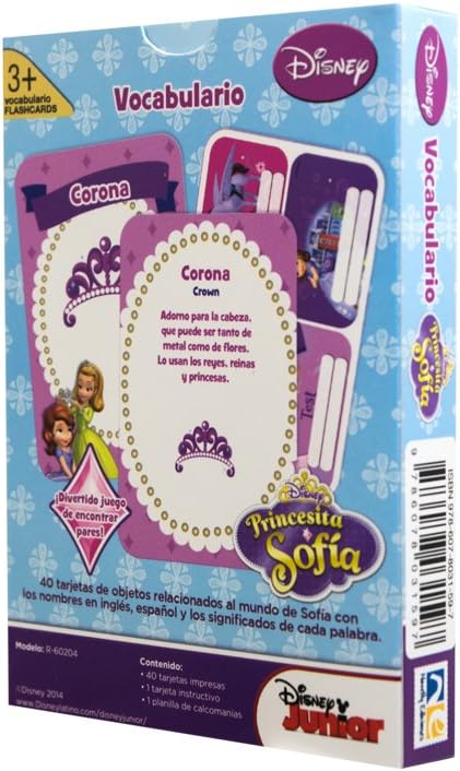 Flash cards vocabulario princesa sofia
