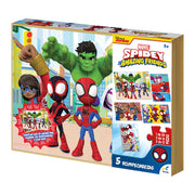 Rompecabezas 5 en 1 Spidey de Madera | Juegos Educativos Marvel para Niños