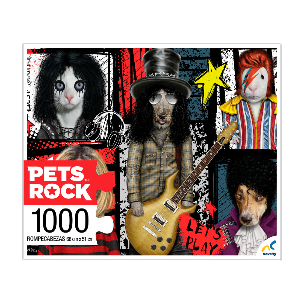 Rompecabezas Pets Rock Hard Rock 1000 Piezas