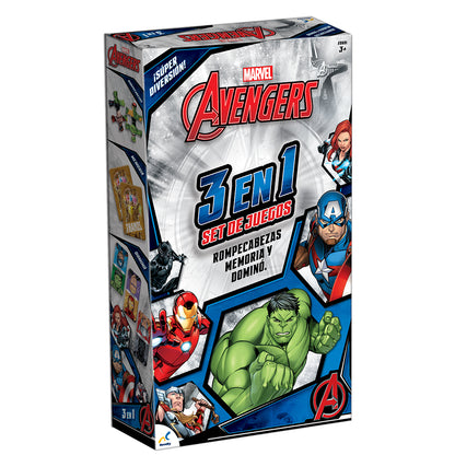 Set de Juegos 3 en 1 para Niños de Avengers Novelty