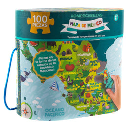 Rompecabezas Gigante para Niños del Mapa de México 100 Pzas - Novelty Corp.