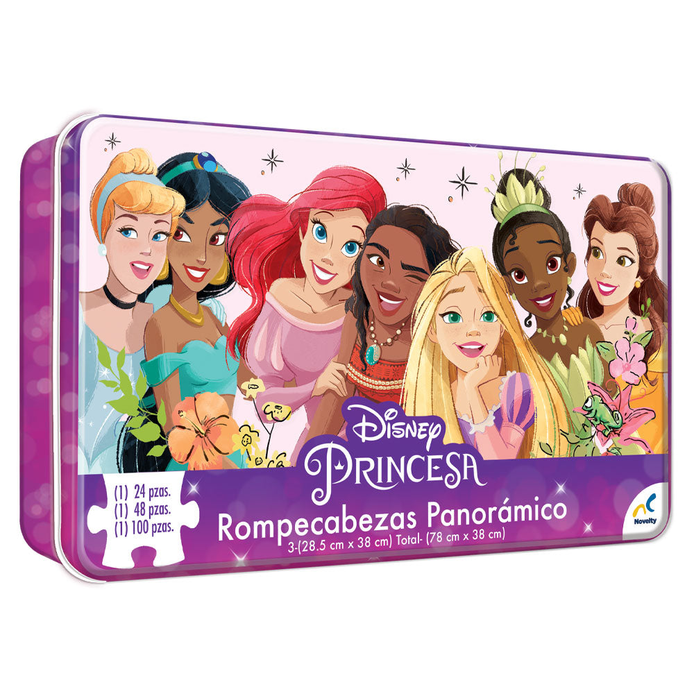 Rompecabezas de las Princesas de Disney Panorámico 3 en 1 - Novelty
