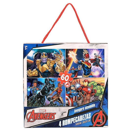 Rompecabezas 4 en 1 avengers