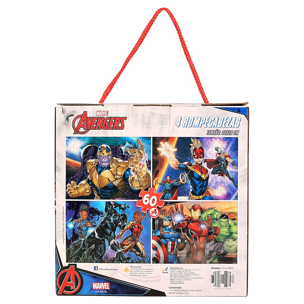 Rompecabezas 4 en 1 avengers