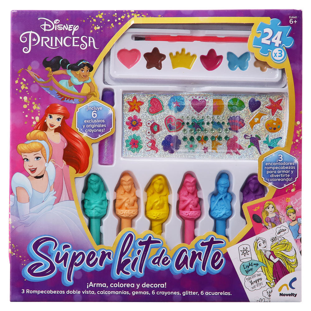 Rompecabezas Súper Kit de Arte de las Princesas Disney - Novelty