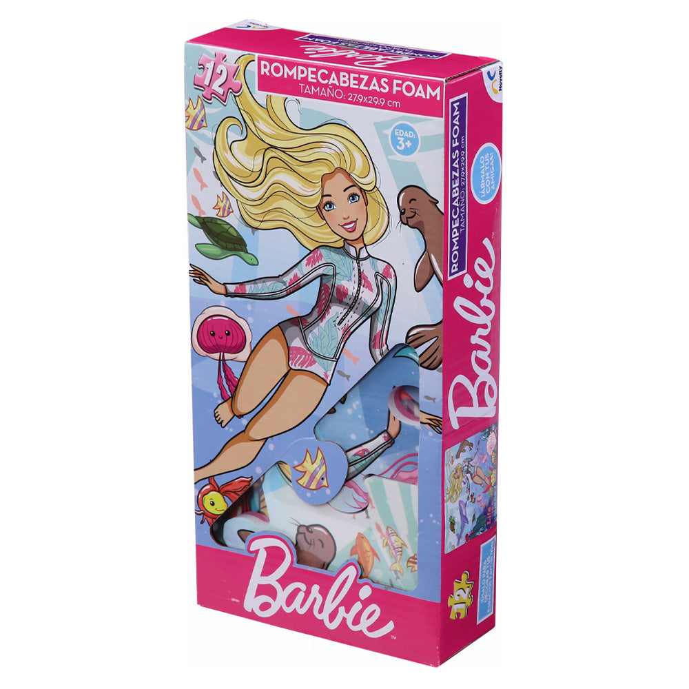 Rompecabezas Barbie en Foam 12 pz - Novelty